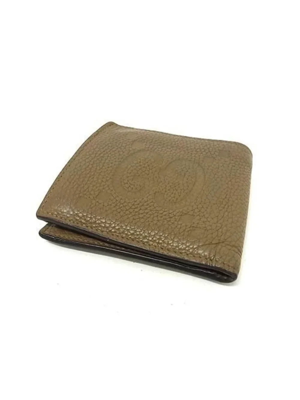 Gucci Bifold Wallet Jumbo GG Coin Brown Leather